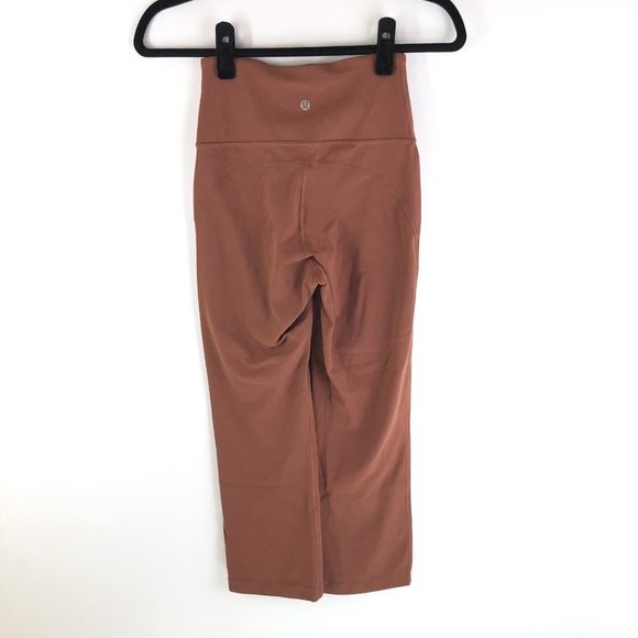 Lululemon Womens Groove Super-High-Rise Crop Pants 23" Ancient Copper Brown 4 - Picture 2 of 3